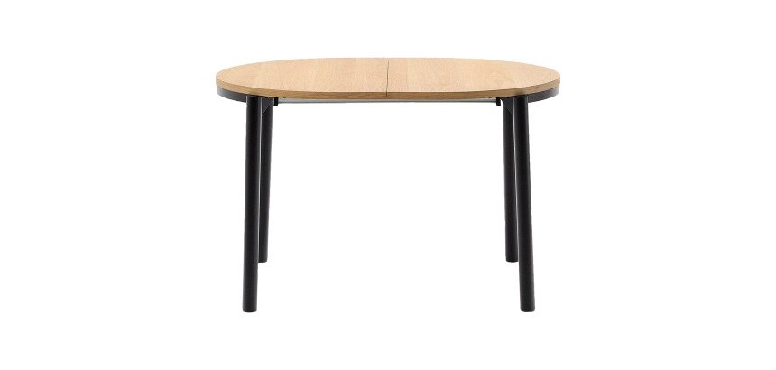 Table extensible Montuiri en placage de chêne ø 120 (200) x 90 cm