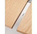 Table ronde extensible Montuiri en placage de chêne  ø 90 (170) cm