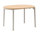 Table extensible Montuiri en placage de chêne ø 120 (200) x 90 cm