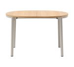 Table extensible Montuiri en placage de chêne ø 120 (200) x 90 cm