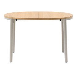 Extensible Montuiri oak veneer table ø 120 (200) x 90 cm