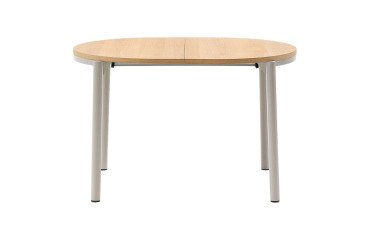 Extensible Montuiri oak veneer table ø 120 (200) x 90 cm