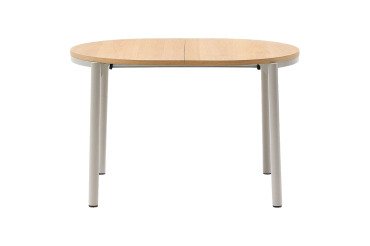 Table extensible Montuiri en placage de chêne ø 120 (200) x 90 cm