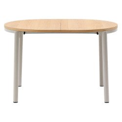 Extensible Montuiri oak veneer table ø 120 (200) x 90 cm