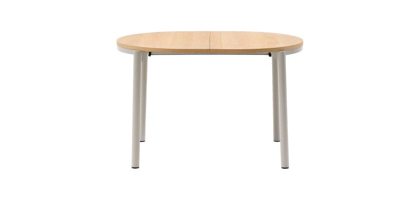 Table extensible Montuiri en placage de chêne ø 120 (200) x 90 cm
