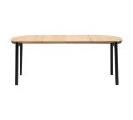 Table extensible Montuiri en placage de chêne ø 120 (200) x 90 cm