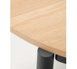Table extensible Montuiri en placage de chêne ø 120 (200) x 90 cm