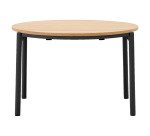 Table extensible ronde Montuiri placage en chene et pieds en acier ø 120