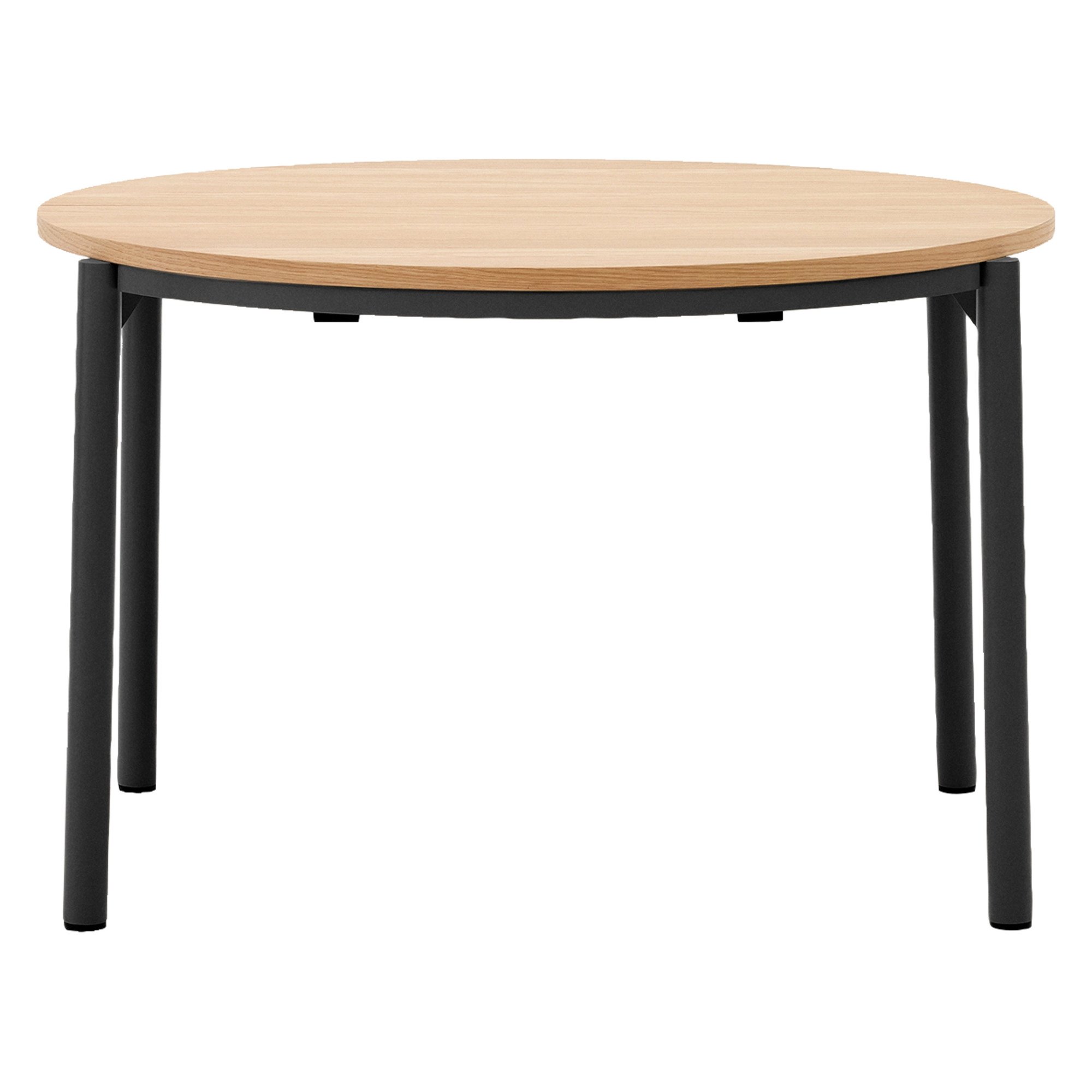 Table extensible ronde Montuiri placage en chene et pieds en acier ø 120
