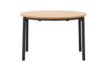 Table extensible ronde Montuiri placage en chene et pieds en acier ø 120