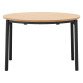Table extensible ronde Montuiri placage en chene et pieds en acier ø 120