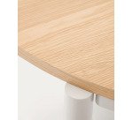 Table extensible Montuiri en placage de chêne ø 120 (200) x 90 cm