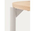 Table extensible Montuiri en placage de chêne ø 120 (200) x 90 cm
