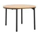 Table extensible ronde Montuiri placage en chene et pieds en acier ø 120