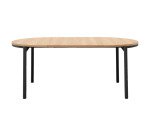 Table extensible ronde Montuiri placage en chene et pieds en acier ø 120