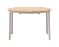 Table extensible ronde Montuiri placage en chene et pieds en acier ø 120