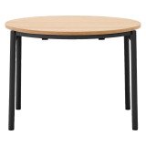 Table ronde extensible Montuiri en placage de chêne  ø 90 (170) cm