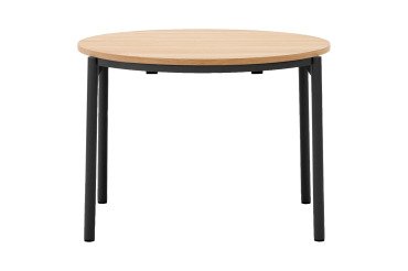Table ronde extensible Montuiri en placage de chêne  ø 90 (170) cm