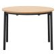 Round extendable dining table Montuiri in oak veneer ø 90 (170) cm