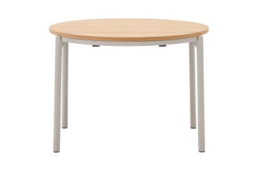 Table ronde extensible Montuiri en placage de chêne  ø 90 (170) cm