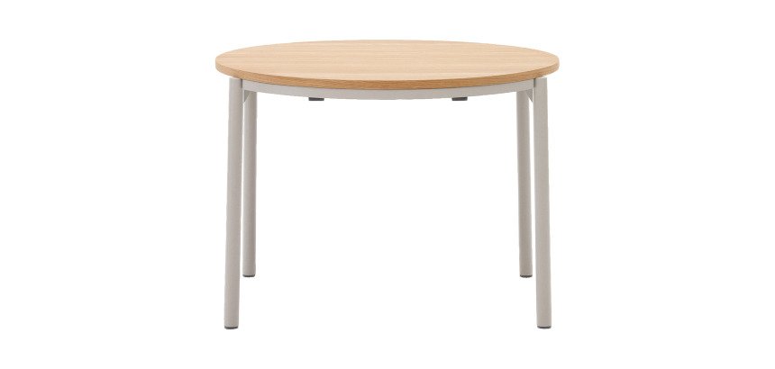 Table ronde extensible Montuiri en placage de chêne  ø 90 (170) cm