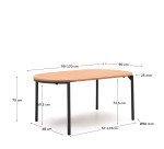 Table ronde extensible Montuiri en placage de chêne  ø 90 (170) cm