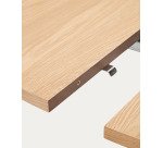 Table ronde extensible Montuiri en placage de chêne  ø 90 (170) cm