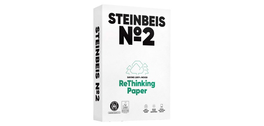Papier recyclé A4 blanc 80 g Steinbeis N°2 - Ramette de 500 feuilles