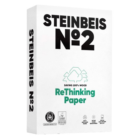 Papier recyclé A4 blanc 80 g Steinbeis N°2 - Ramette de 500 feuilles