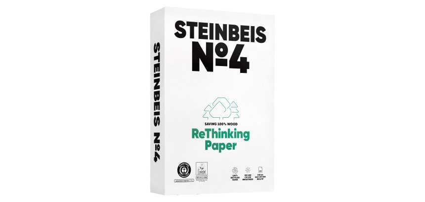 Papier recyclé A4 blanc 80 g Steinbeis N°4 - Ramette de 500 feuilles