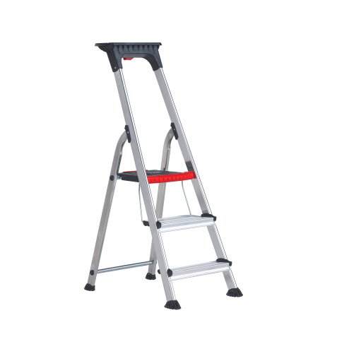 Scala pieghevole Altrex Double Decker per uso professionale e domestico in alluminio, 3 gradini