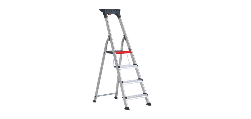 Scala pieghevole Altrex Double Decker per uso professionale e domestico in alluminio, 4 gradini