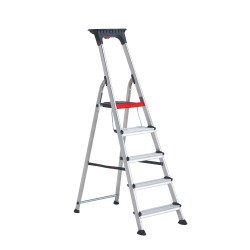 Scala pieghevole Altrex Double Decker per uso professionale e domestico in alluminio, 5 gradini