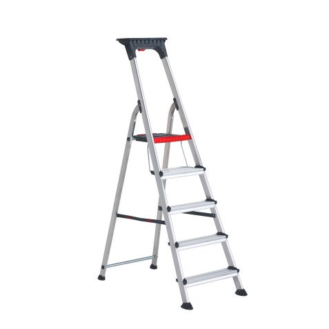 Scala pieghevole Altrex Double Decker per uso professionale e domestico in alluminio, 5 gradini
