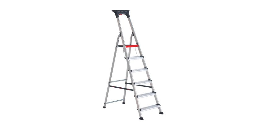Scala pieghevole Altrex Double Decker per uso professionale e domestico in alluminio, 6 gradini