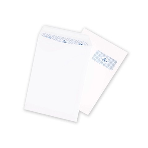 Pochette velin blanc 229 x 324 mm La Couronne 90 g avec fenêtre 50 x 110 mm - Boîte de 250