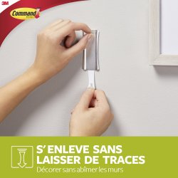 Accroche adhésif tête de clou acier Command 3M jusqu'à 2,2 Kg