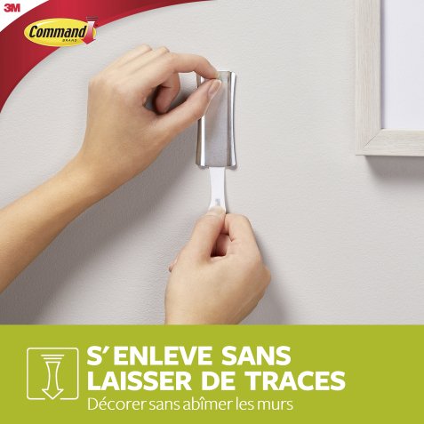 Accroche adhésif tête de clou acier Command 3M jusqu'à 2,2 Kg