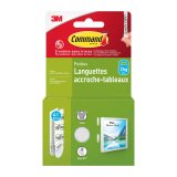Languettes adhésives Command 3M taille S jusqu'à 1,8 kg - Blister de 4 x 2