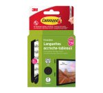 Languettes adhésives noires 3M Command taille L - Blister de 4 x 2