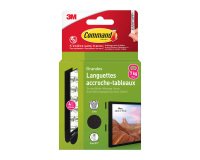 Languettes adhésives Command 3M taille L jusqu'à 7 kg - Blister de 4 x 2