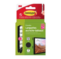 Languettes adhésives Command 3M taille L jusqu'à 7 kg - Blister de 4 x 2