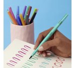 Stylo feutre Papermate Flair Dual double pointe écriture moyenne - Pochette de 8
