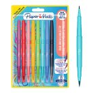 Stylo feutre Papermate Flair Dual double pointe écriture moyenne - Pochette de 8