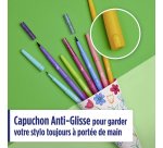 Stylo feutre Papermate Flair Dual double pointe écriture moyenne - Pochette de 8