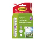 Languettes adhésives étroites Command 3M jusqu'à 5,4 kg - Blister de 4 x 2