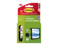 Languettes adhésives noires Command 3M taille M jusqu'à 5 kg - Blister de 4 x 2