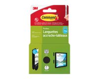 Languettes adhésives noires Command 3M taille S jusqu'à 1,8 kg - Blister de 4 x 2