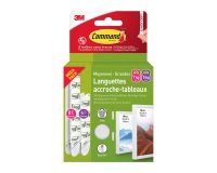 Languettes adhésives Command 3M taille M et L - Blister de 12