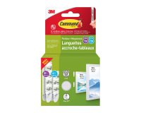 Languettes adhésives Command 3M taille S et M - Blister de 12